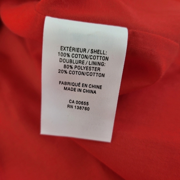 Reitmans Signature Elegant Red Button-Down Dress. Cotton Blend. Size Large - Picture 9 of 12
